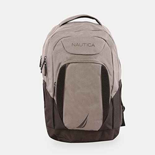 NAUTICA Backpack, Grey Black, 18"