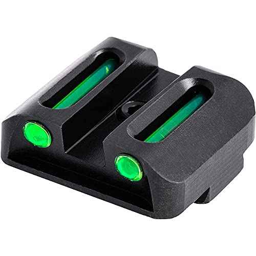 TRUGLO Fiber-Optic Handgun Night Sight | Compact Durable Snag-Resistant High-Visibility Red Front & Green Rear Sight for Handguns