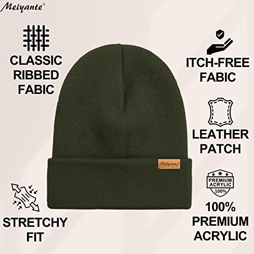Beanie Hats for Men & Women - Warm Stocking Caps for Men & Women, Cuffed Knit Thermal Hats, Gift for Him & Her