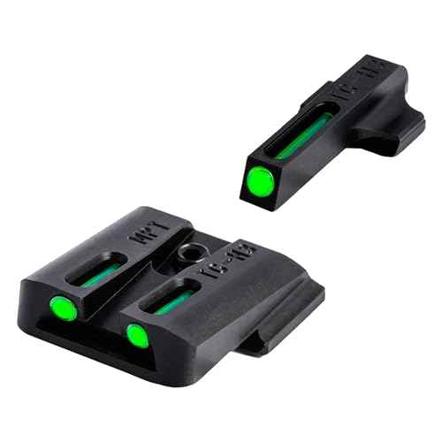 Truglo TFO Tritium & Fiber-Optic Handgun Sight Durable Snag-Resistant Glowing Front & Rear Night Sight, Compatible with Smith & Wesson M&P Series
