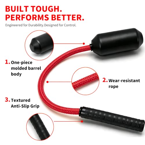 Red Rope Swing Bat Trainer for Baseball & Softball with 12 Training Balls