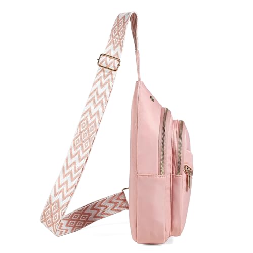 Small Casual Crossbody Sling Bag for Women Pink - Travel & Daily Use