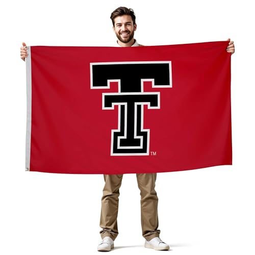 Nylon Texas Tech Red Raiders Flag - NCAA Licensed - 3' x 5' - Red, White, Black