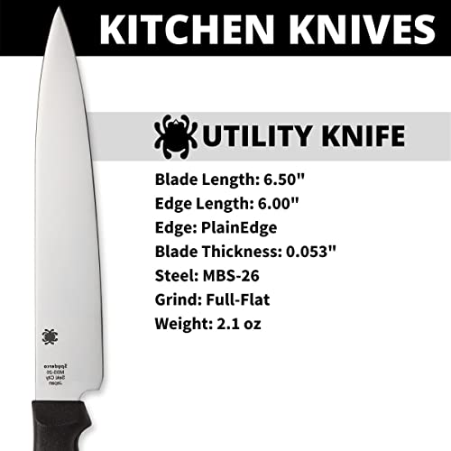 Lightweight Kitchen Utility Knife 6.5-inch PlainEdge for Slicing & Chopping