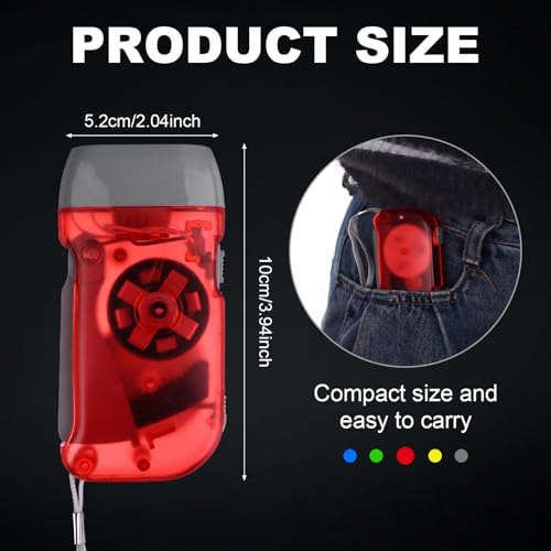 30 Pcs Hand Crank Flashlight Set Multi-Color Portable Emergency LED Torch