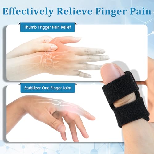 Trigger Thumb Splints 5 Pack - Finger Immobilizers for Injuries & Support