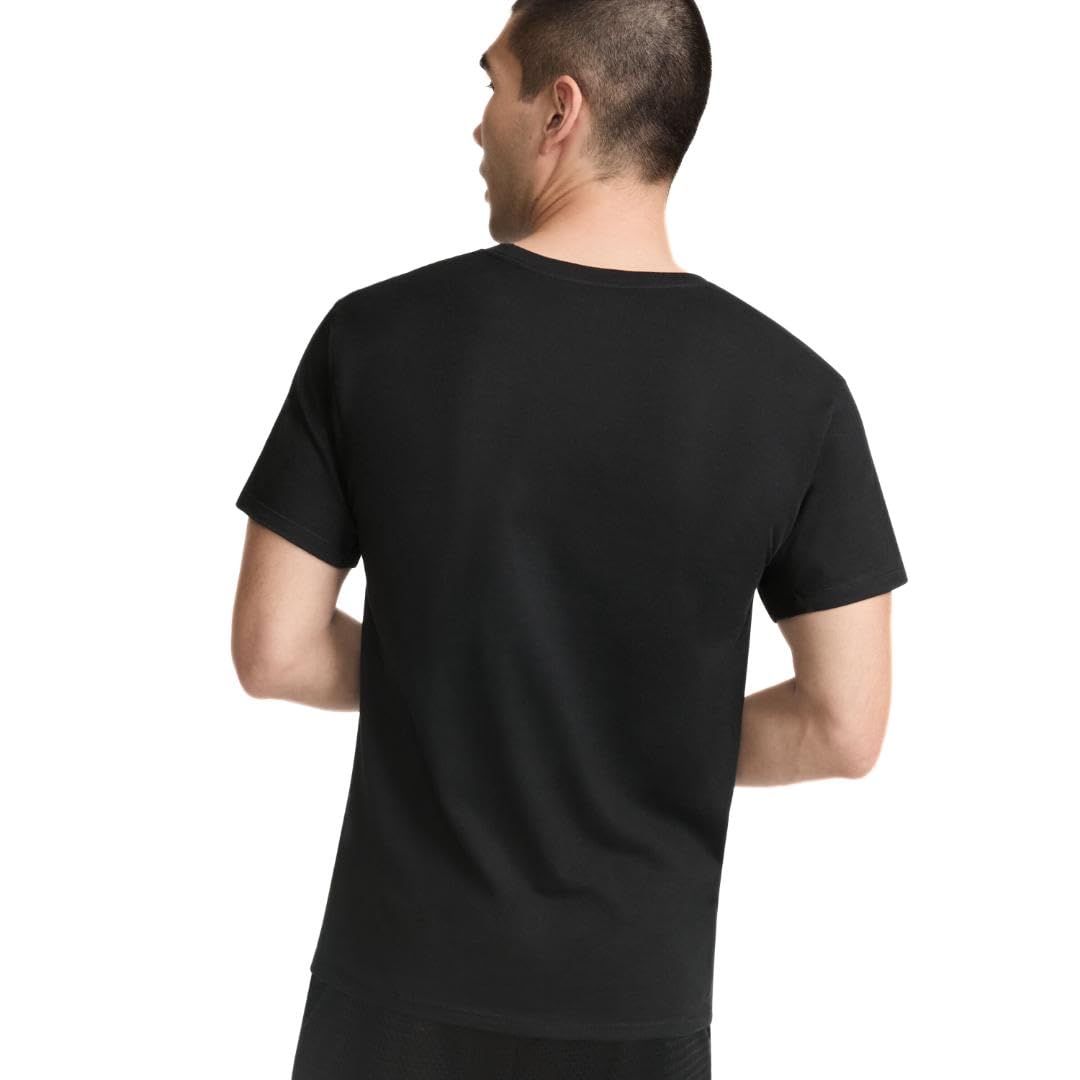 Champion Men's Graphic Short Sleeve T-Shirt, Standard Fit, Classic Script Logo, Midweight 100% Cotton, Black - Classic Script Logo, X-Large