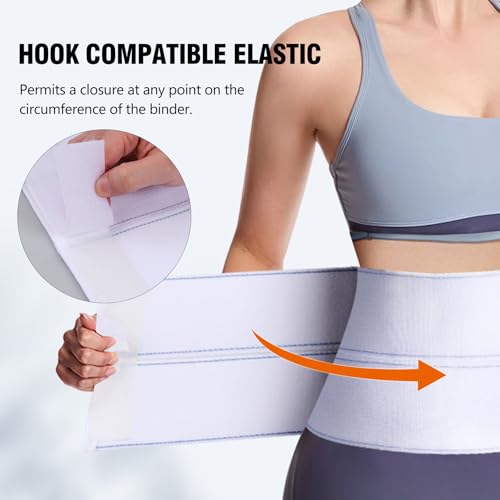 Post Surgery Abdominal Binder Support Belt - 2 Panel 6 Inch Large
