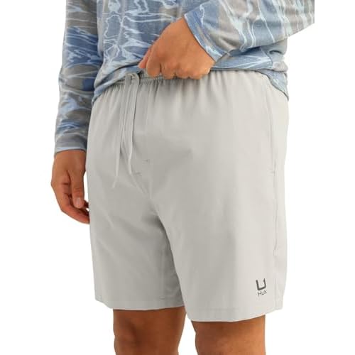 HUK Mens Leeward Short, 7" Inseam, Quick Dry Moisture Transport Breathable Shorts with Sun Protection
