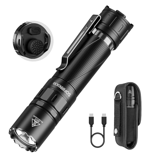 Rechargeable Tactical Flashlight 3000 Lumens with Holster for Law Enforcement Outdoor