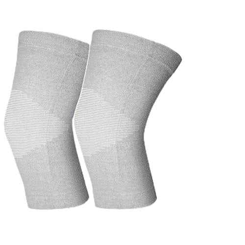 1 Pair Bamboo Charcoal Knee Sleeve - Bamboo Knee Brace Compression Knee Sleeve Perfect Knee Brace for Knee Pain and Enhanced Comfort (Gray, 77-198 Lb)