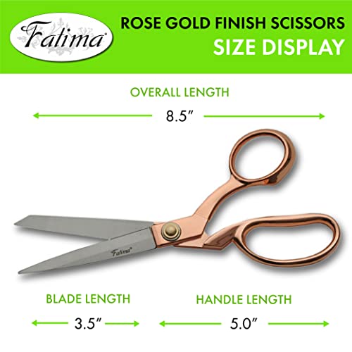 Heavy-Duty Fabric Tailor Scissors 8.5 Inch with Rose Gold Handle