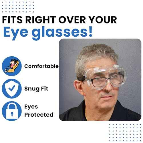 Anti-Fog Protective Safety Goggles, Lab Goggles, Medical Safety Goggles, Adult Goggles, Goggles for Cooking