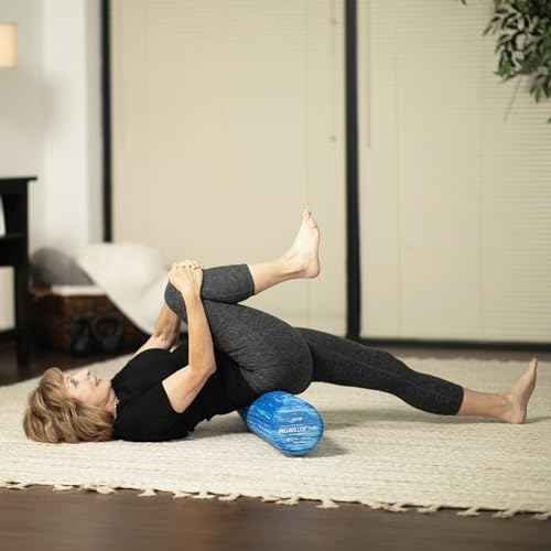 OPTP PRO-Roller Soft Density Foam Roller ? Low Density Soft Foam Roller for Physical Therapy, Pilates, Yoga Foam Roll Exercises, and Muscle Recovery- Blue 36" x 6"