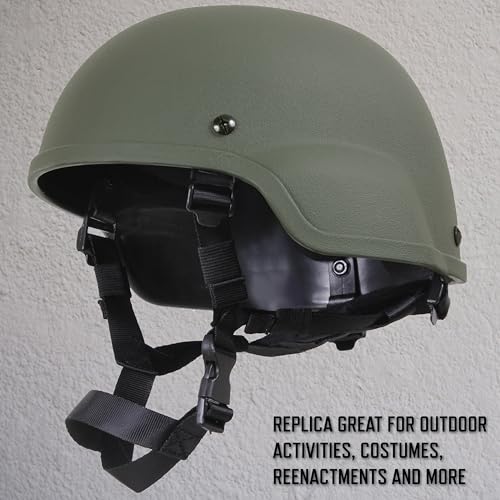 Olive Drab Tactical Helmet Replica Mich-2000 ABS Headgear for Outdoor & Costume Use