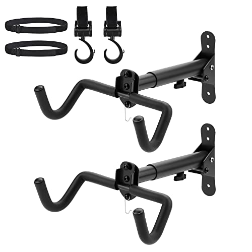 2 Pack Wall Mount Bicycle Racks for Garage Indoor Storage - Bike Wall Hooks