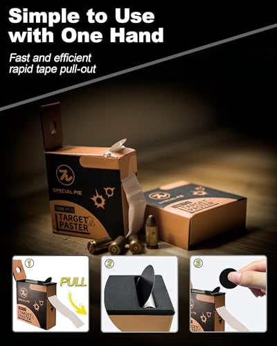 Self-Adhesive Shooting Targets Box with 4/5 Inch Target Stickers - Black, 1000 pcs