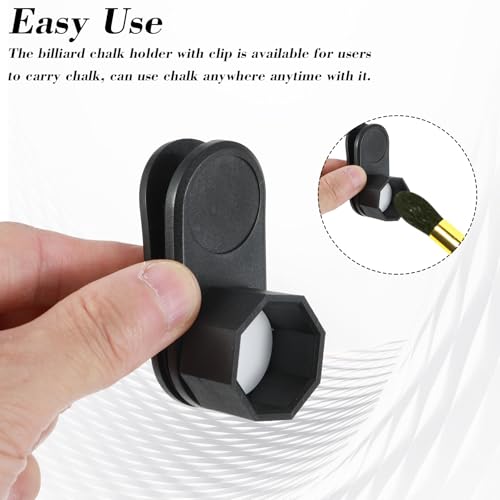 Magnetic Pool Chalk Holder with Belt Clip for Billiard & Snooker