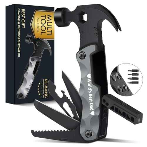 Dad Gifts for Fathers Day from Daughter Son Wife - Multitool Hammer Gifts for Men Camping Accessories 13 In 1 Survival Multi Tools Hammer Cool Gadgets for Men Adults Husband Grandpa Women Birthday