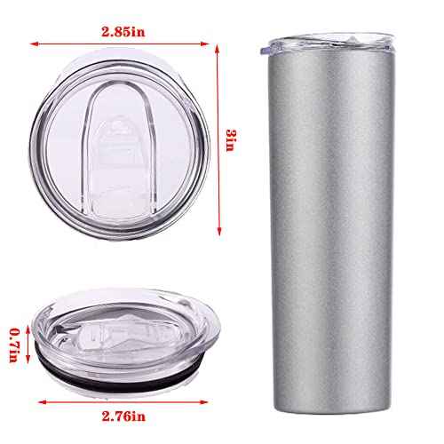 20oz Skinny Tumbler Replacement Lids 3 Pack,2.75in Cup Mouth Compatible with YETI Rambler and More Tumbler Cups£¬Spill Proof Splash Resistant Silicone Sliding Covers.