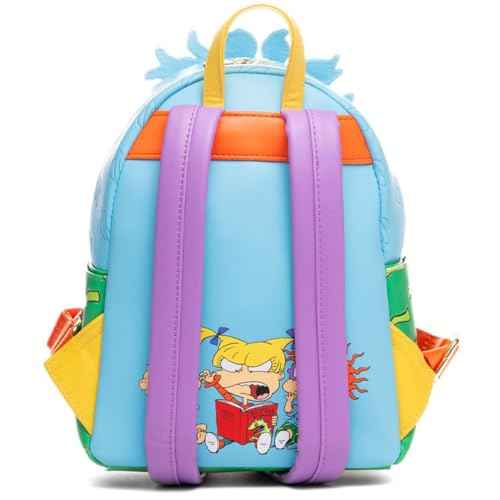Loungefly Nickelodeon Rugrats Tommy, Chuckie And Angelica Triple Pocket Womens Backpack