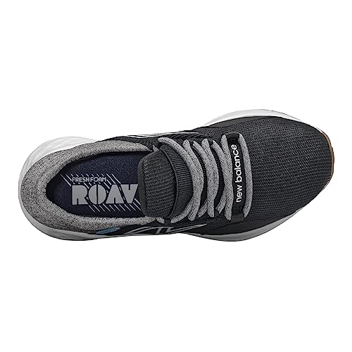 New Balance Kids' Fresh Foam Roav V1 Lace-Up Sneaker - 6.5 Big Kid, Black/Light Aluminum