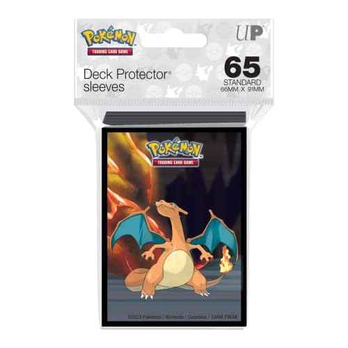 Ultra PRO - Gallery Series: Scorching Summit 65ct Card Deck Protector Sleeves for Pok?mon, Ultra Clear Card Sleeves with ChromaFusion Tech, ft. Charizard, Salazzle, Torkoal, & Alolan Marowak
