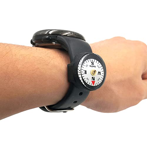 Mini Luminous Button Compass for Watch Band or Lanyard - A-25