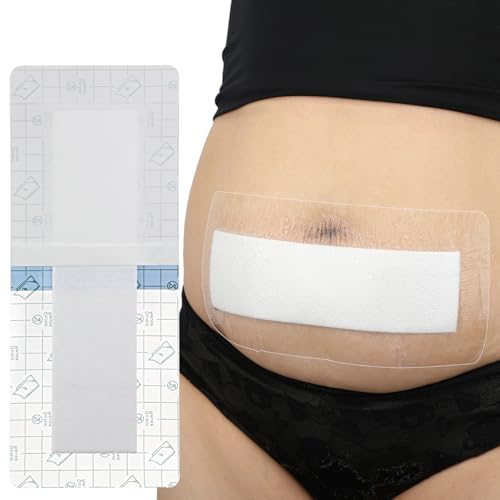 Waterproof Post-Surgery Wound Protector Bandage 14 Pack - 4x8 Inches, Abdominal Incision Cover