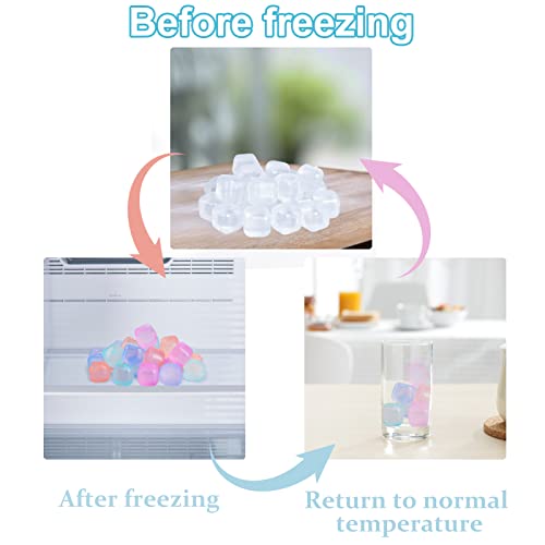 Color-Changing Reusable Ice Cubes for Drinks, 80 Pack - Variation: Color-changing / 80Pack