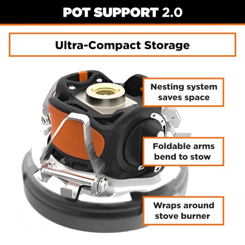 Jetboil Pot Support 2.0 with Foldable Arms for Camping Stoves