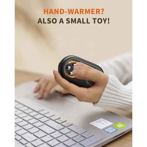 coldSky Hand Warmers Rechargeable 2Pack, Magnetic Hand Warmers 2-in-1 with Decompression Bead, Electric Reusable Hand Warmer with 3 Heating Levels, Portable Heater Winter Gift for Women, Men, Camping