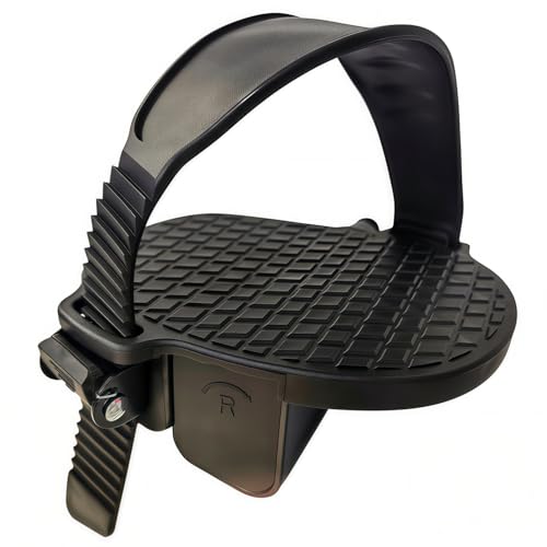 Pro Spin Bike Pedals with Adjustable PVC Straps - Black B, 9/16" Spindle, Heavy Duty