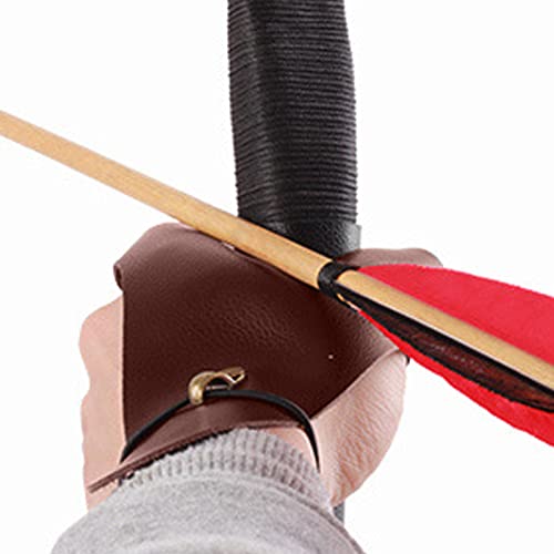 Breathable Archery Hand Guard for Left Hand - Two Finger Leather Protector