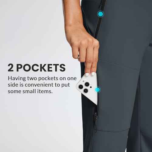 baleaf Women's Fleece Lined Pants Water Resistant Hiking Pants Winter Cold Weather Sweatpants Insulated Ski Snow Pants