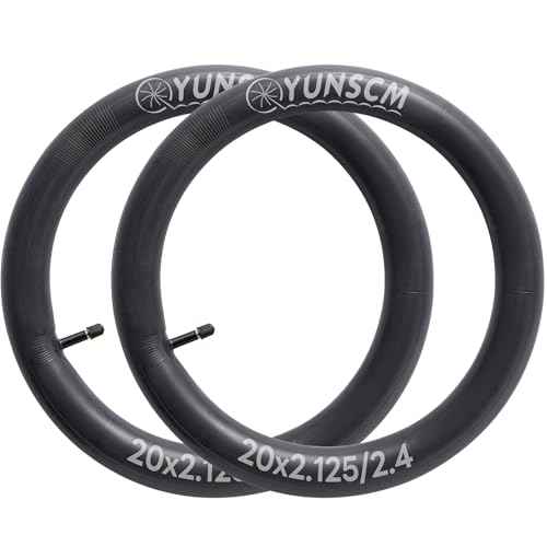 YUNSCM 2-PCS 20" Bike Tubes 20x2.125/2.25/2.30/2.35/2.40 Schrader Valve 20 x 2.125/2.4 Inner Tube 20 Tubes Compatible with 20 x 2.125 20x2.20 20x2.25 20x2.30 20x2.35 20 x 2.4 Bike Tire Tubes