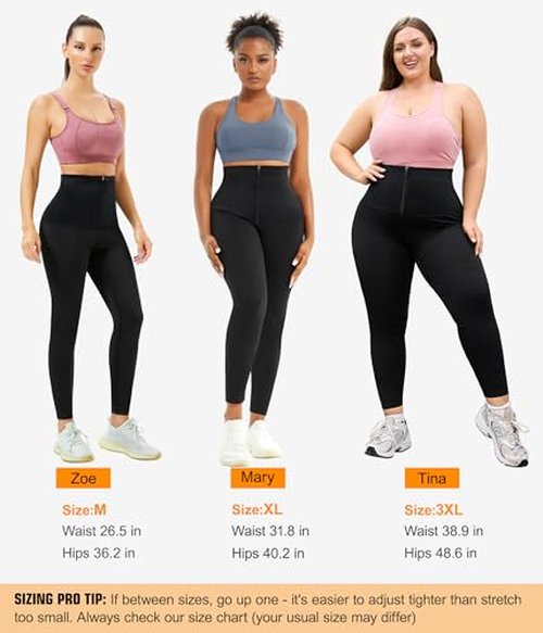 SCARBORO Sweat Sauna Suit for Women Waist Trainer Legging Workout Compression Pants Slimming Weight Belly Fat Shaper