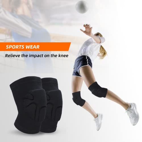 Unisex Volleyball Knee Pads for Dancers & Athletes - Black, Medium
