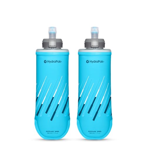 HydraPak SoftFlask Speed Collapsible 500ml Water Bottle - Malibu 2-Pack