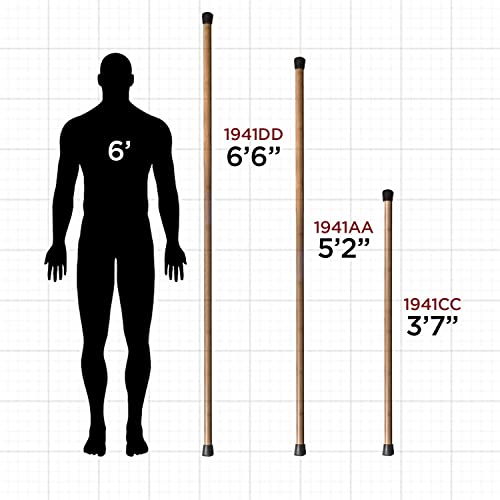 61.5 Inch Bamboo Walking Stick for Fitness & Physical Therapy - Stability & Balance Aid
