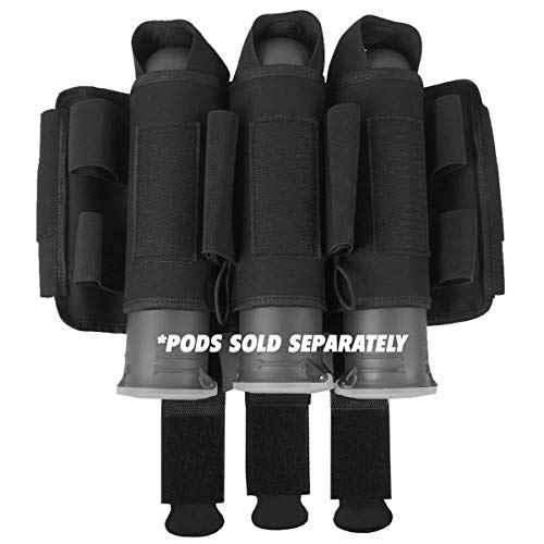 Maddog Pro 3+2 Paintball Harness Pod Pack | Harness Only | Adjustable Pod Holder Belt for Tournament, Woodsball & Speedball (Holds up to 5 Pods)