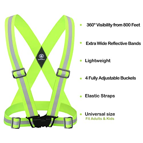 One Size Reflective Safety Vest for Running and Outdoor Sports - Green