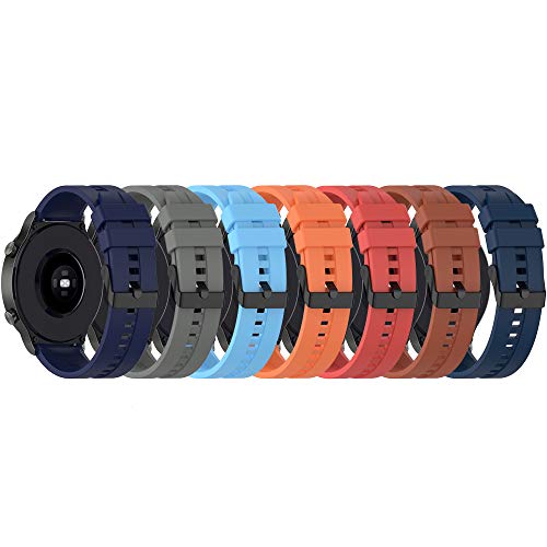 FitTurn Silicone Watch Band Compatible with Huawei Watch 5 4 Pro & GT Series - Seven Colors-A