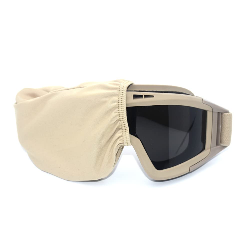 HARGLESMAN Airsoft Goggles Tactical Safety Goggles Anti Fog Glasses with Interchangeable Lenses Hunting Cycling Paintball (Sand)