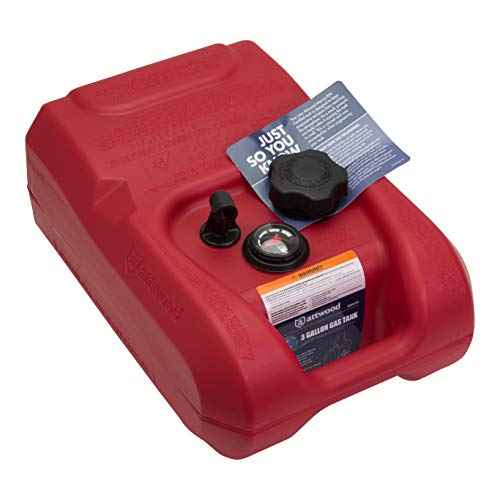 Attwood 8803LP2 EPA and CARB Certified 3-Gallon Portable Marine Boat Fuel Tank