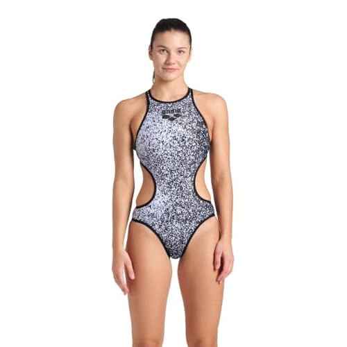 ARENA Women's One Paints Swimsuit Tech Back No Side Seams Ladies Bathing Suit