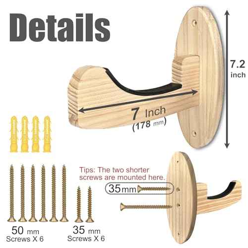 Surfboard Wall Mount Racks, Also for Skateboards/Snowboards/Skiing Boards/Bicycle Wheels/Field Hockey Sticks/Bicycles Hangers Paddle Storage Display Stand Indoor