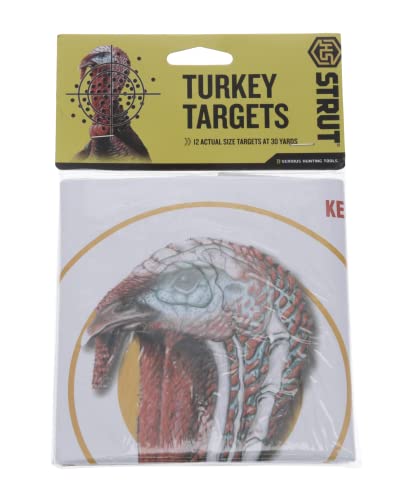Full Size Turkey Shooting Practice Targets - 11 x 11 Inch, 12 Pack - One Size