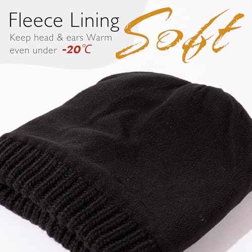 TOP-EX PolarWool¢â 100% Merino Wool Winter Slouchy Beanie for Women with Faux Fur Pom - Satin or Fleece Lined for Cold Weather