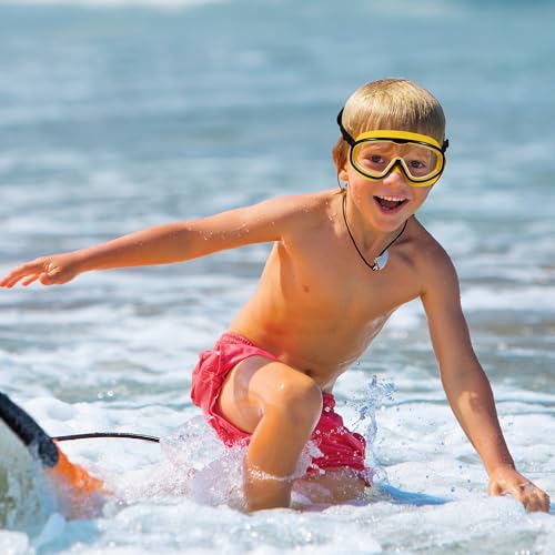 Kids Swim Goggles Age 3-8 2-Pack - Toddler Child Swimming Mask No Hair Pull - Bat & Spider Variation